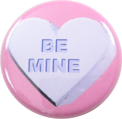 Be mine heart button